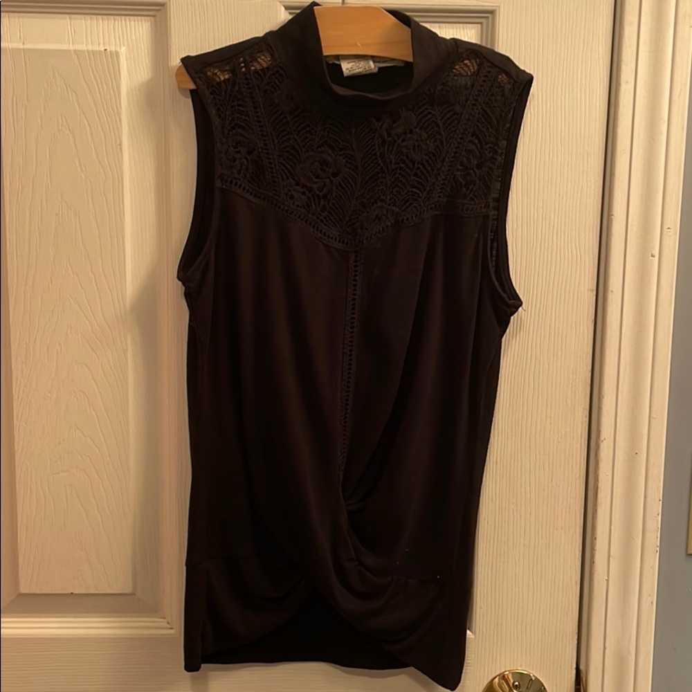 Fancy Black Tank Top